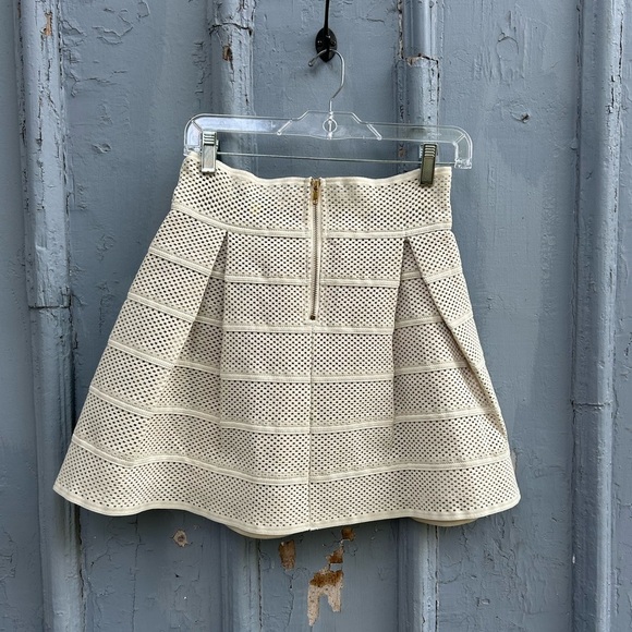 Endless Rose Taupe Mesh Mini Skirt, size S - Picture 3 of 10